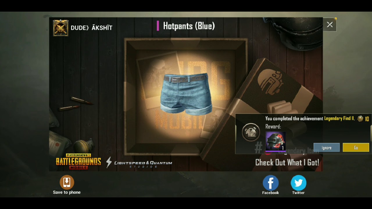 Achievement complete (Legendary find 2 )pubg mobile/