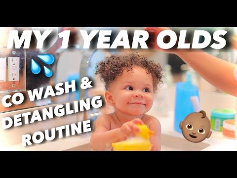 MY 1 YEAR OLDS CURL CO WASH & DETANGLING ROUTINE