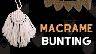 how to make macrame bunting | macrame toran | Macrame garland DIY | Easy Boho Macrame Banner | DIY