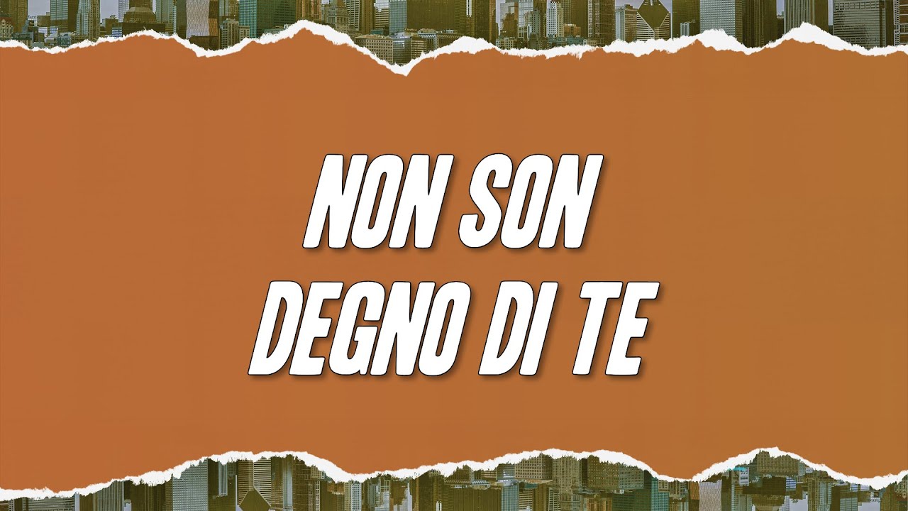 Gianni Morandi - Non Son Degno Di Te (Testo)