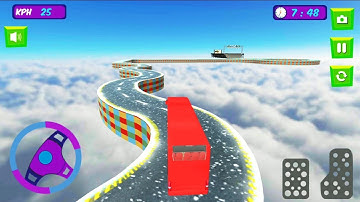 Zig Zag Track Impossible Bus Driving - Extreme Bus Stunt Game - Android Gameplay #2