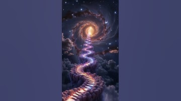 Infinite Galaxy Staircase 🌀✨ | Hypnotic Cosmic Illusion