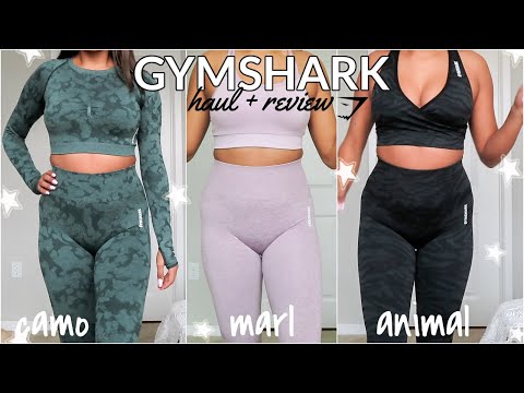 NEW GYMSHARK ADAPT SEAMLESS, camo, marl + animal