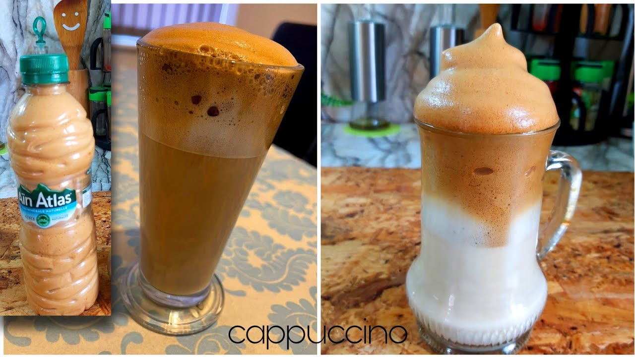 كابتشينو منزلي في دقيقتين بدون خلاط كهربائي /  cappuccino