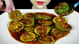 ASMR Mouth Watering||Eating Spicy Lime Salad ยำมะนาว