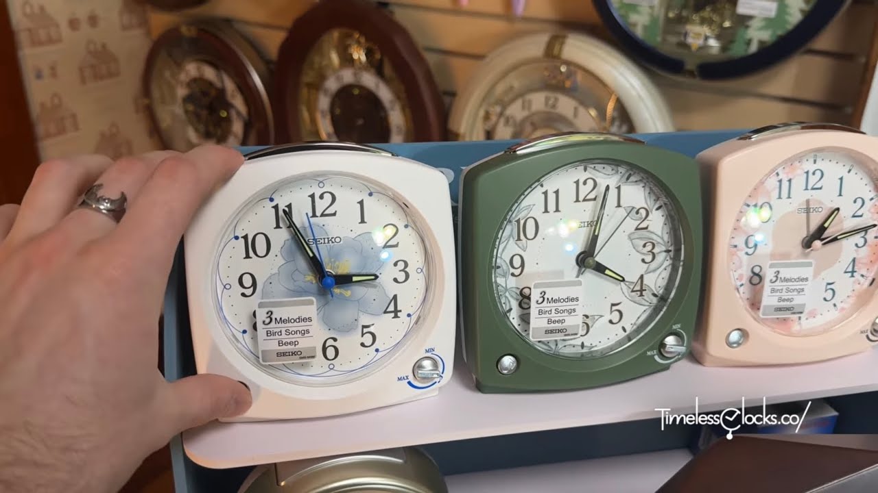 喋る　SEIKO　置時計 Seiko's “Serene Morning” Multi-Sound Musical Alarm Clocks with 3