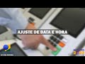 Ajuste de data e hora Urna Eletrônica