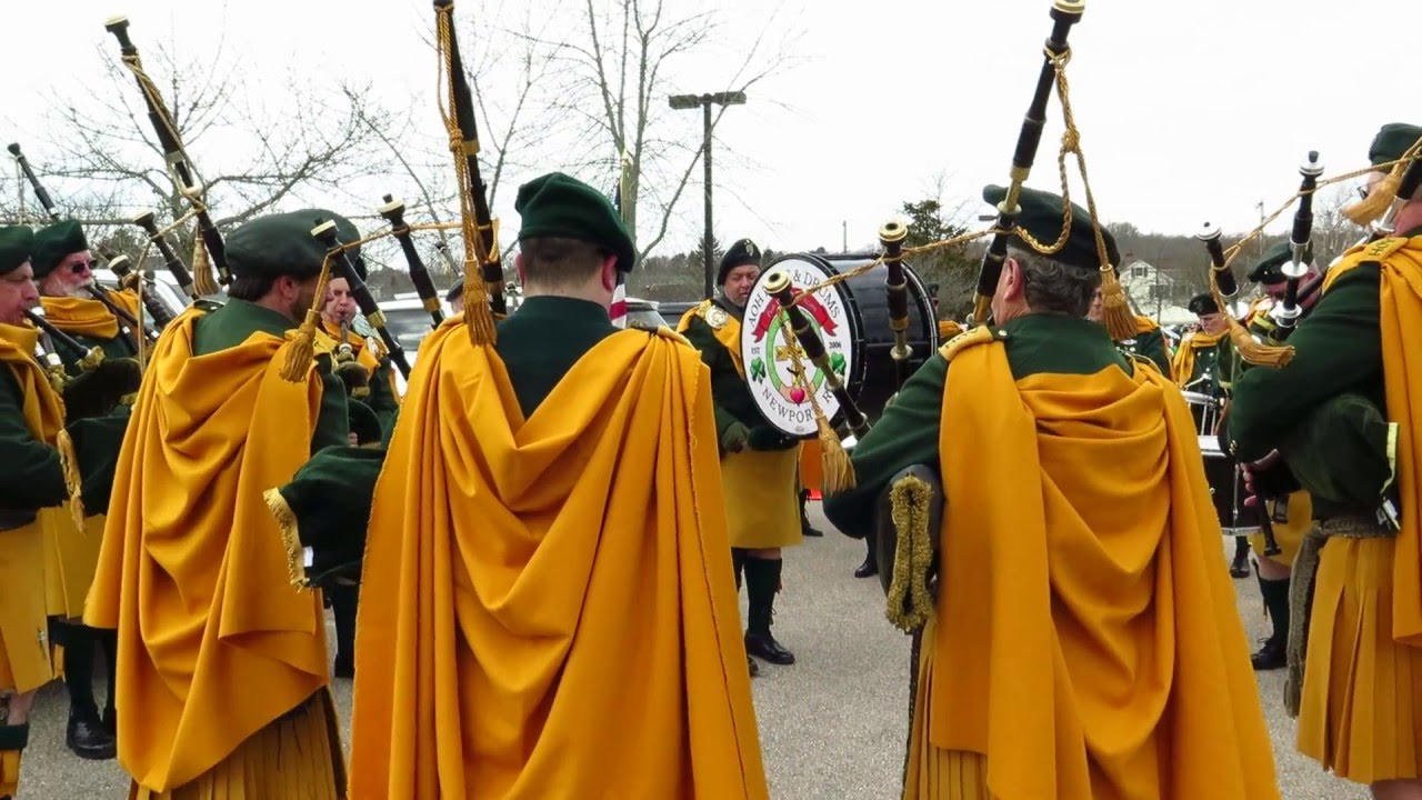 Ancient Order of Hibernians Pipes and Drums ~ 2016 Mystic Irish Parade