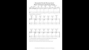 Extended Chords Persian Scale Major Variations 2nd Scale Degree