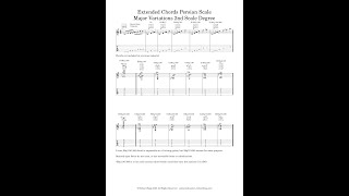 Extended Chords Persian Scale Major Variations 2nd Scale Degree