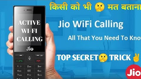 Jio Phone WiFi Calling😱 Explained+🔴Live Demo in Hindi | How to Active VoWiFi🔥in JIO  | by #HSTech