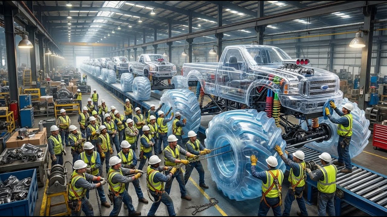 Inside a Transparent Monster Truck Toy Factory | How Clear Body Trucks ...
