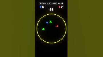 Which color will win? 🔴🤔🔵 #bouncingball #satisfyingvideo #physics  #bouncingballanimation