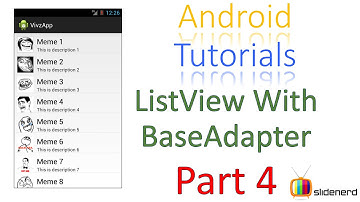 96 Android Custom ListView With BaseAdapter Part 4 |