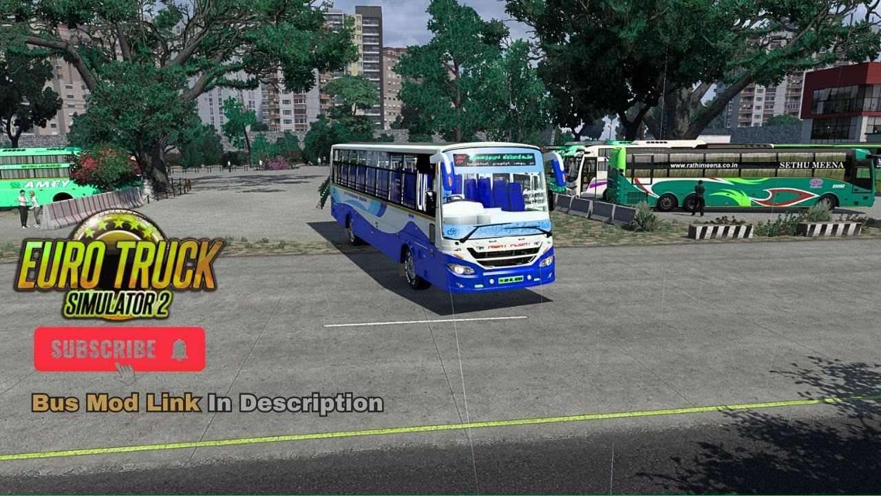 Euro Truck Simulator 2 Realistic TN Blue Bus Gameplay Indian Map Mod  SHREE’S GAMING #thegamerstoys