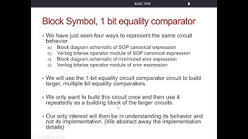 Equality Comparator Circuits, Part 1