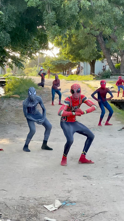 How many spidermen joined?!😍🔥 #spiderman #dance #funny