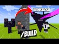 Mob battle but anything i build turns to real life in minecraft