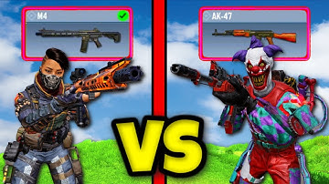 CUSTOM AK47 vs CUSTOM M4 (WHICH IS BETTER?) | CALL OF DUTY MOBILE | SOLO VS SQUADS