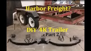 My Harbor Freight Haulmaster 62647 "2 axle" trailer Pt 2 Build up vid 1