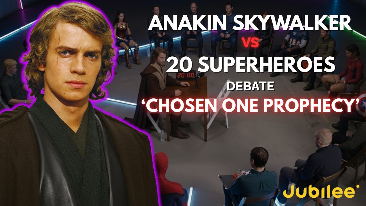 Anakin Skywalker vs 20 Superheroes Debate 'CHOSEN ONE PROPHECY' - Jubilee Parody