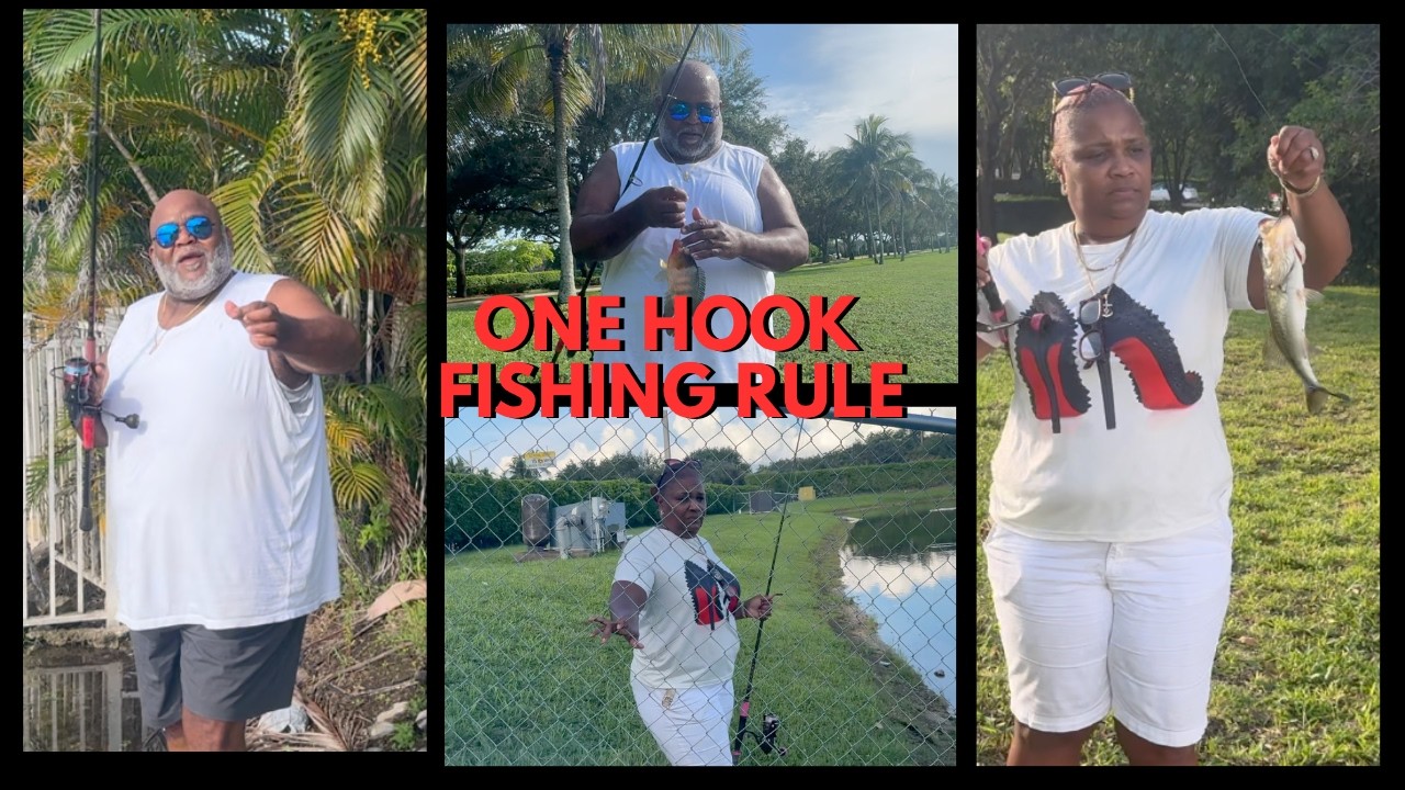 ONE HOOK FISHING RULE #fishing #fishingvideo #fishinglife #fypyoutube #fyp #marriagefun #bassfishing