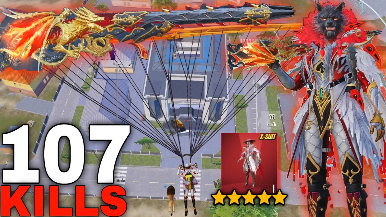 107 KILLS!🔥 IN 3 MATCHES FASTEST GAMEPLAY With JOKER X-Suit