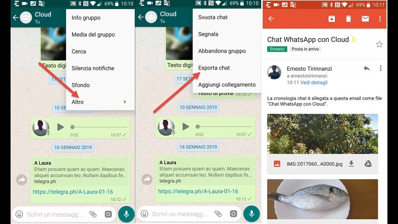 Come Andare All'inizio Di Una Chat Whatsapp Come esportare una chat di WhatsApp - YouTube