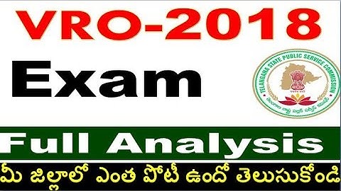 VRO EXAM Full Analysis for all Candidates From TSPSC  must watch now by SRINIVAS Mech