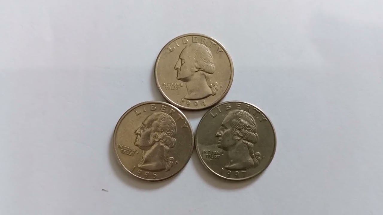 UANG KOIN KUNO QUARTER DOLLAR TAHUN 1994, 1995, 1997