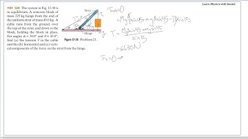 Fundamentals of Physics   Chapter 12 Equilibrium and Elasticity P21