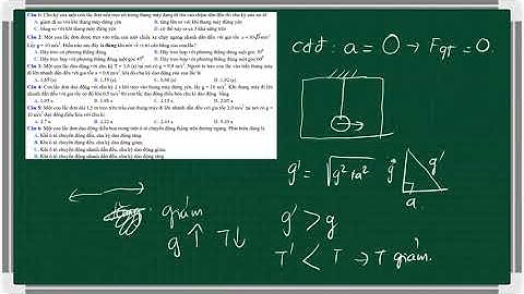 [Tổng ôn lý] Buổi 4: Con lắc đơn chịu tác dụng ngoại lực
