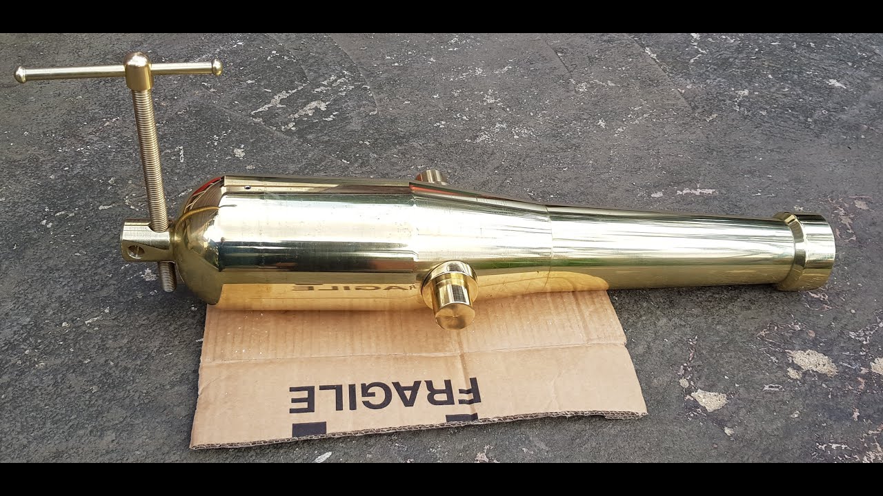 Brass casting a decorative  cannon using R&R SuspendaSlurry  Part 6
