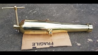 Brass casting a decorative  cannon using R&R SuspendaSlurry  Part 6