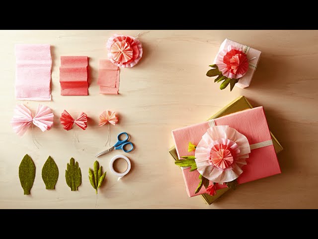 Paper Flower Gift Toppers 