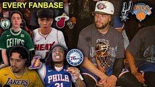 How every NBA fanbase reacted to the Knicks winning the Championship 😭