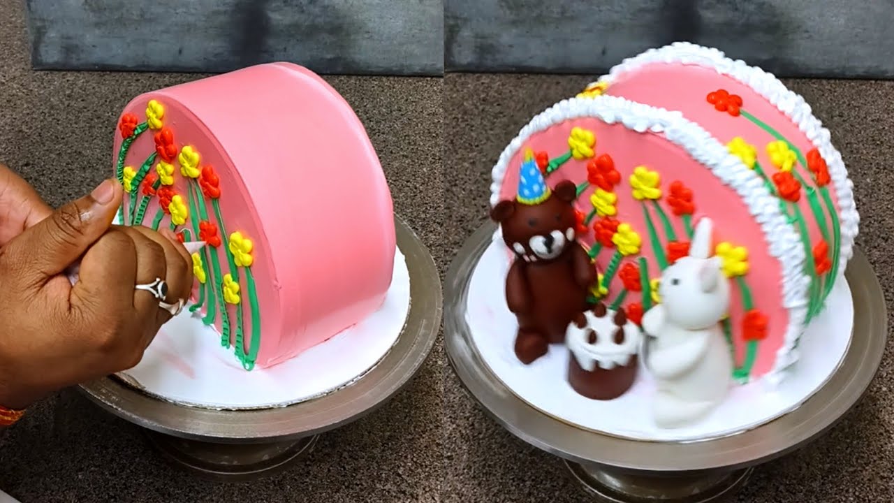 Top Forward Cake Design | Top Forward Cake Design With Whipped Cream | Top Forward Cake Decoration