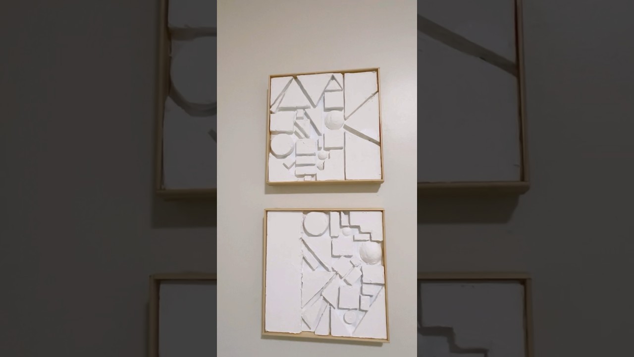 DIY 3D geometric shapes canvas.