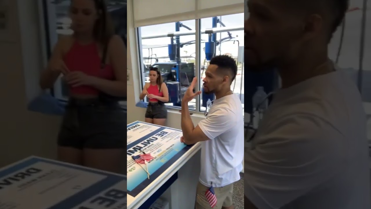 On set for WOW car wash