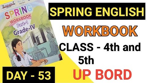 UP Board Class - 4th &5th || Spring Workbook || Part - 1 || Revision, day - 53