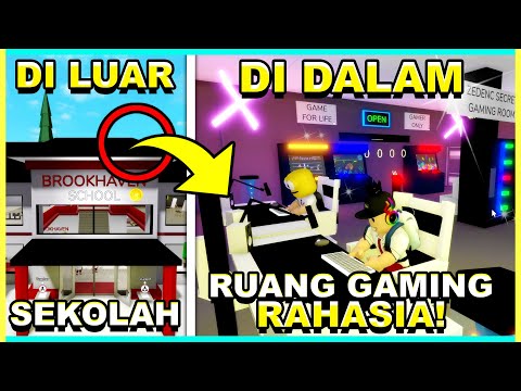 Aku Bikin RUANG GAMING RAHASIA Di Genteng SEKOLAH BROOKHAVEN!! (Roblox Brookhaven 🏡RP)