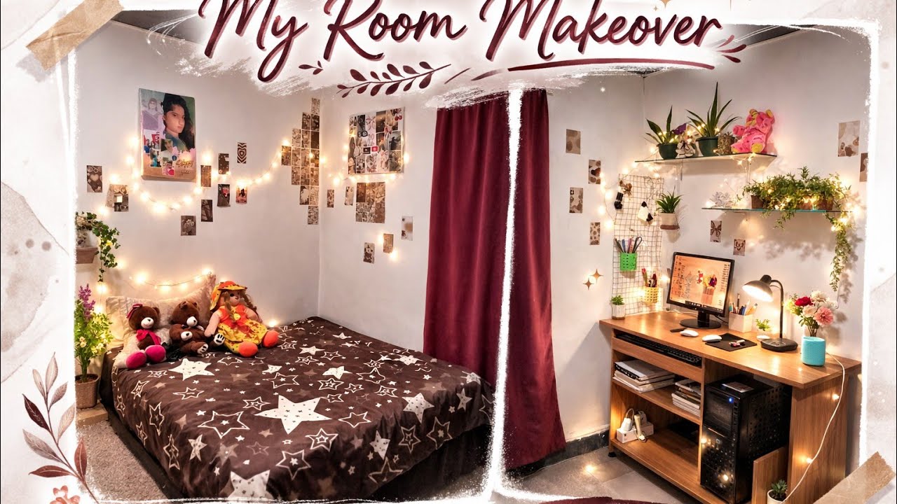 කැත කාමරේ ලස්සන කලා🤭 🛏️✨ | Sri Lankan Girl Room Transformation#vlogger#roommakeover#room#fyp#foryou