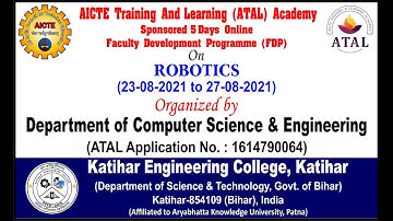 Day 4|Session-10|Introduction to Robot Kinematics| AICTE ATAL FDP on Robotics| KEC Katihar