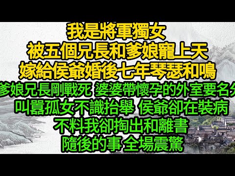 我是將軍獨女 被五個兄長和爹娘寵上天，嫁給侯爺婚後七年琴瑟和鳴，可爹娘兄長剛戰死 婆婆帶著懷孕的外室要名分 叫囂孤女不識抬舉，侯爺卻在裝病，不料我卻掏出和離書 隨後的事 他傻了