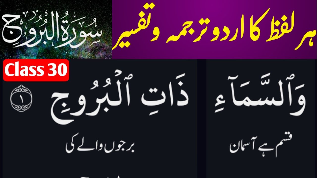 Surah Al-Burooj | آسان الفاظ میں ترجمہ اور تفسیر | قرآن کا پیغام سمجھیں  || M Waqas Akhundzada ||