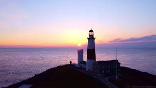 Sunrise at Montauk Point Lighthouse and Lost at Sea Memorial