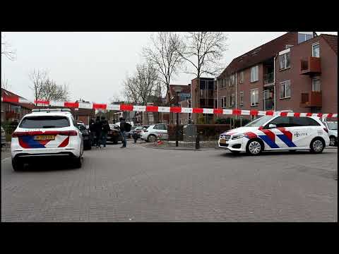 Politie lost waarschuwingsschoten tijdens aanhouding, Warenargaarde, Apeldoorn.