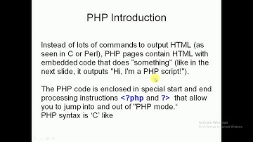PHP Unit 1 Introduction to PHP