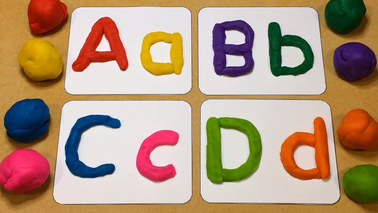 Alphabet letters for playdough