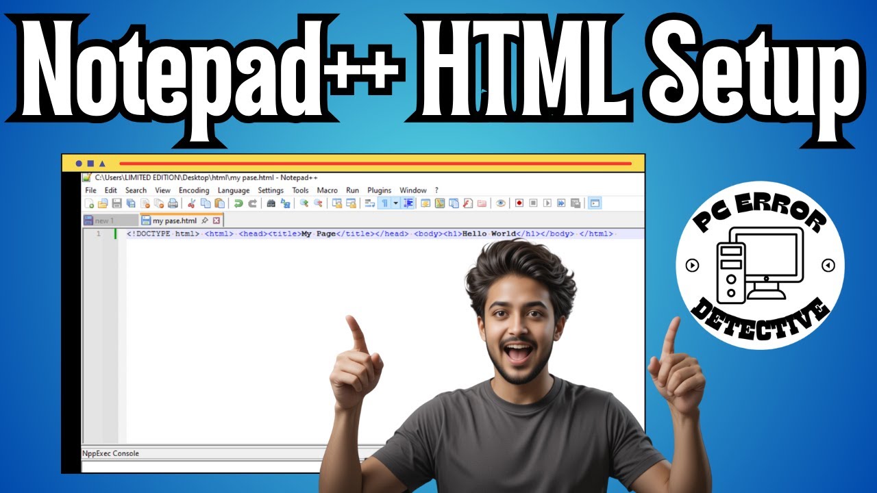 How To Create And Run HTML In Notepad++ | Beginner Tutorial (2025 ...